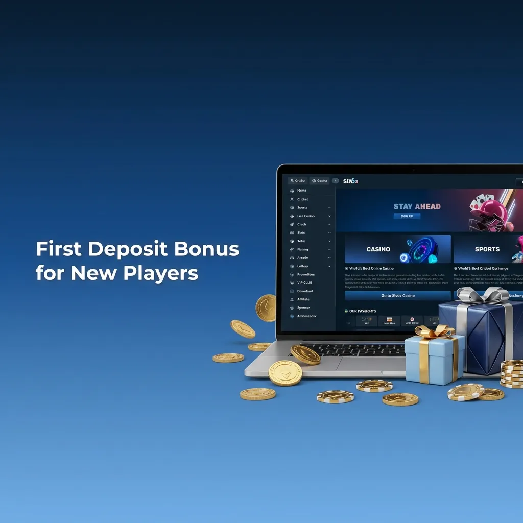 New player bonus offering up to 200% on casino games or 100% on sports betting with first deposit
