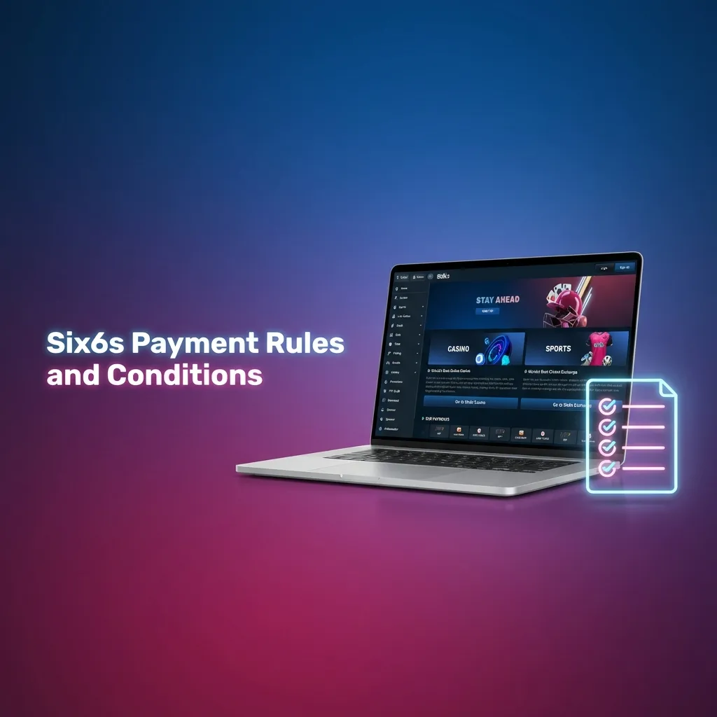 Six6s payment rules interface showing account verification, payment methods, and withdrawal conditions