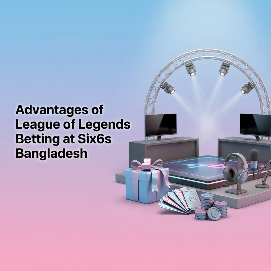 Six6s Bangladesh League of Legends betting platform showing bonuses, payment methods, support, odds, and mobile app features