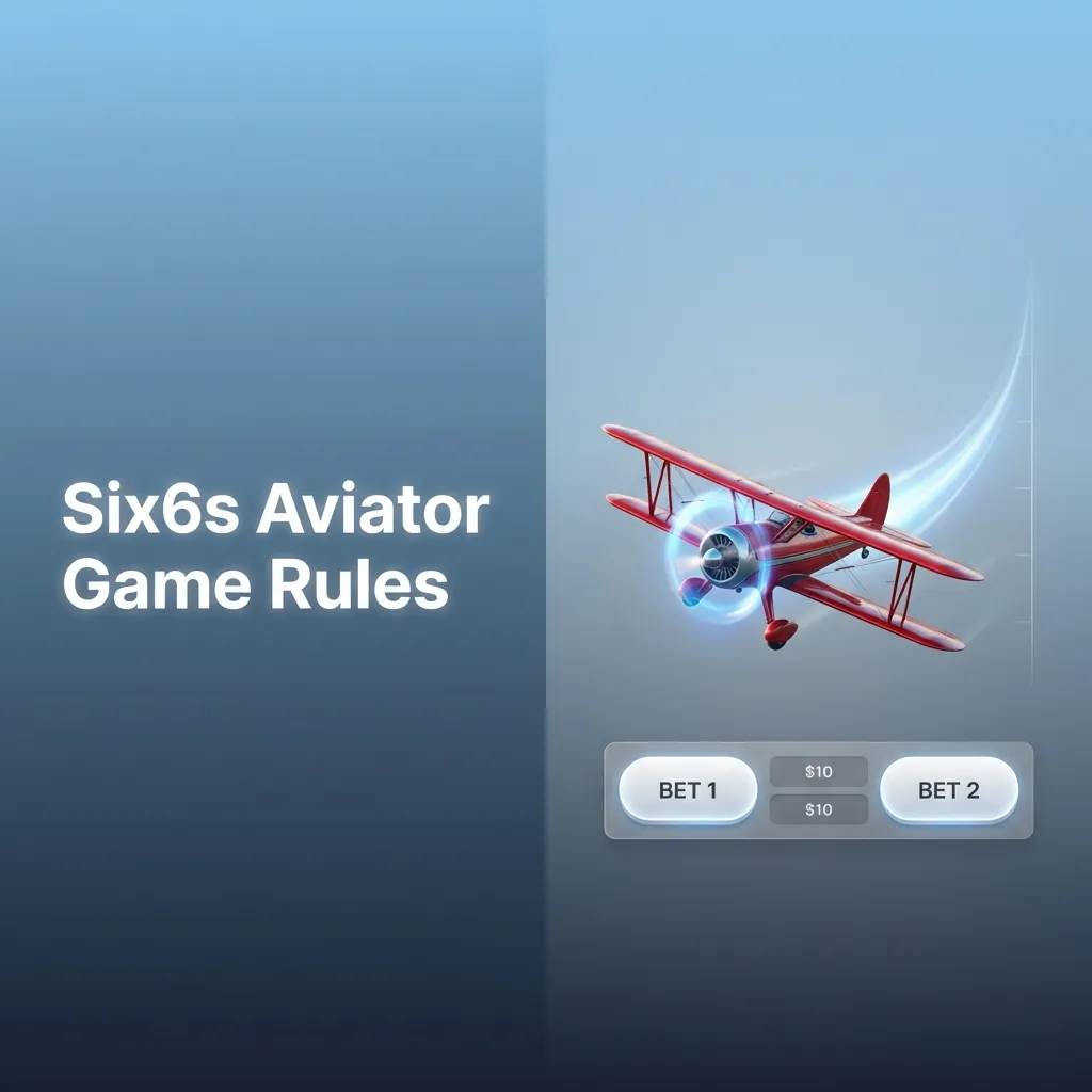 Six6s Aviator game interface showing betting rules: place bets before takeoff, watch multiplier, cash out before plane crashes.